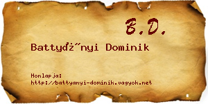 Battyányi Dominik névjegykártya