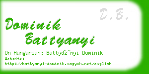 dominik battyanyi business card